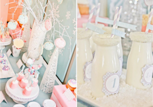 Winter Wonderland 1st Birthday Decorations Kara 39 S Party Ideas Winter Wonderland Girl Snow 1st