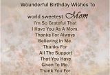 Wishing My Mom A Happy Birthday Quote Dear Mother Wonderful Birthday Wishes to World Sweetest