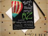 Wizard Of Oz Birthday Party Invitations Birthday Invitation Wicked Wizard Of Oz the Great and