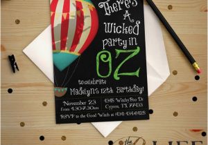 Wizard Of Oz Birthday Party Invitations Birthday Invitation Wicked Wizard Of Oz the Great and