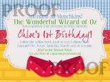 Wizard Of Oz Birthday Party Invitations Free Printable Wizard Of Oz Birthday Party Invitations