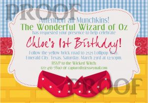 Wizard Of Oz Birthday Party Invitations Free Printable Wizard Of Oz Birthday Party Invitations