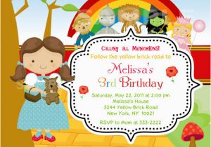 Wizard Of Oz Birthday Party Invitations Free Printable Wizard Of Oz Birthday Party Invitations