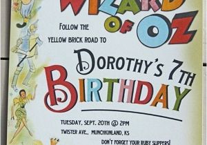 Wizard Of Oz Birthday Party Invitations Via Etsy Com Loraleelewis Wizard Of Oz Invitation 20