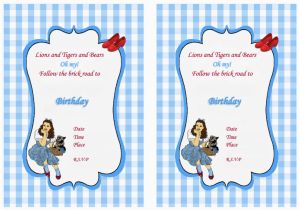 Wizard Of Oz Birthday Party Invitations Wizard Of Oz Birthday Invitations Birthday Printable