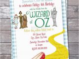 Wizard Of Oz Birthday Party Invitations Wizard Of Oz Birthday Party Invitation Over the Rainbow