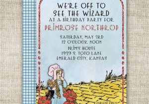 Wizard Of Oz Birthday Party Invitations Wizard Of Oz Birthday Party Invitations Ruby Slipper Custom