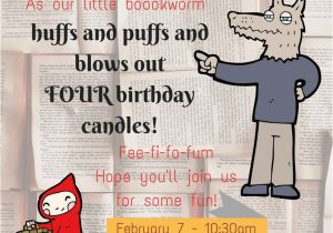 Wolf Birthday Invitations Fairytale Birthday Party Fee Fi Fo Fum so Much Fun