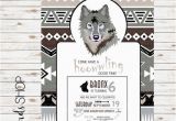 Wolf Birthday Invitations Items Similar to Hoowwling Wolf Boy Birthday Party