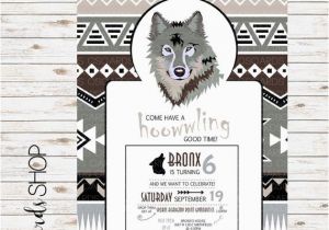 Wolf Birthday Invitations Items Similar to Hoowwling Wolf Boy Birthday Party