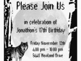 Wolf Birthday Invitations Personalized Wolf Invitations Custominvitations4u Com