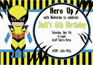 Wolverine Birthday Invitations Items Similar to Wolverine Inspired Birthday Invitation On