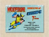 Wolverine Birthday Invitations Superhero Wolverine Birthday Party Invitation 12 Printed