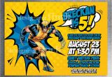 Wolverine Birthday Invitations Wolverine Birthday Invitation 145