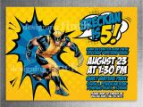 Wolverine Birthday Invitations Wolverine Birthday Invitation 145