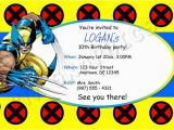 Wolverine Birthday Invitations Wolverine Birthday Invitation Printable