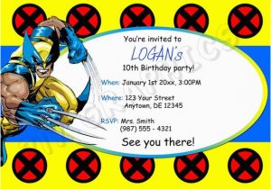 Wolverine Birthday Invitations Wolverine Birthday Invitation Printable