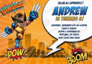 Wolverine Birthday Invitations Wolverine Birthday Invitations Kustom Kreations