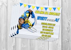 Wolverine Birthday Invitations Wolverine Birthday Party Invitations Lijicinu 1e1069f9eba6