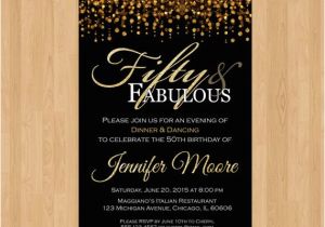 Womans 50th Birthday Invitations 50th Birthday Invitation for Women 50 and Fabulous