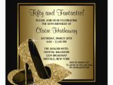 Womans 50th Birthday Invitations Black Gold High Heels Womans Birthday Party Invitation