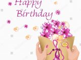 Women S Happy Birthday Card Greeting Card Happy Birthday Womens Hands Stock Vector