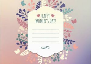 Women S Happy Birthday Card Happy Women 39 S Day Greeting Card Template Vector Free