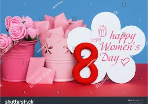 Women S Happy Birthday Card Happy Womens Day March 8 Greeting Stock Photo 588025175