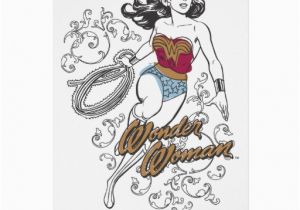 Wonder Woman Birthday Card Printable Wonder Woman Flourish Card Zazzle