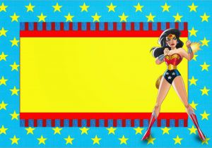 Wonder Woman Birthday Card Printable Wonder Woman Free Printable Invitations Oh My Fiesta