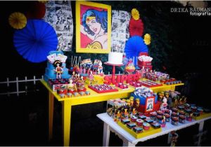 Wonder Woman Birthday Decorations Kara 39 S Party Ideas Wonder Woman themed Birthday Party