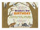 Woodland Animal Birthday Invitations Woodland Animal Party Invitation Card Ladyprints