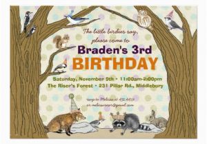 Woodland Animal Birthday Invitations Woodland Animal Party Invitation Card Ladyprints