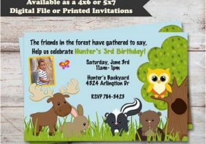 Woodland Animal Birthday Invitations Woodland Animals Birthday Invitations forest Animals