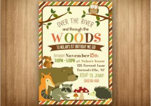 Woodland Animal Birthday Invitations Woodland forest Animal Birthday Invitation Shower