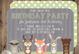 Woodland Animal Birthday Invitations Woodland Friends Birthday Invitation forest Animal Birthday