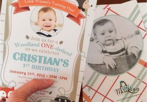 Woodland Onederland Birthday Invitations Birthday Invite Woodland One Derland Little Monkey Designs