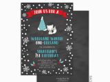 Woodland Onederland Birthday Invitations Winter Woodland One Derland Birthday Invitations