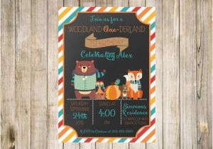 Woodland Onederland Birthday Invitations Woodland Onederland Birthday Invitation Invite Party Photo