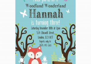 Woodland Onederland Birthday Invitations Woodland Onederland Invitations Party Invitations