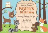 Woodland themed Birthday Invitations forest Friends Woodland theme Birthday Party Pigskins