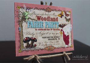 Woodland themed Birthday Invitations Woodland Fairy Birthday Party
