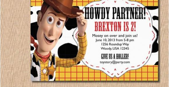 Woody Birthday Invitations Items Similar to toy Story Birthday Invitation Woody