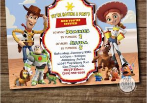 Woody Birthday Invitations Items Similar to toy Story Invitation Woody and Jessie