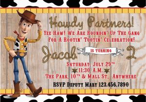 Woody Birthday Invitations toy Story Woody Birthday Invitation by Rawkonversations On