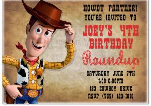 Woody Birthday Invitations toy Story Woody Birthday Party Invitation by