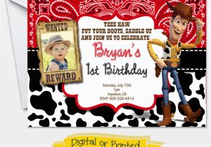 Woody Birthday Invitations Woody Cowboy Birthday Invitations Printed with by andabloshop