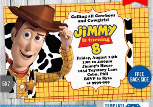 Woody Birthday Invitations Woody toys Story Birthday Invitation by Templatemansion On