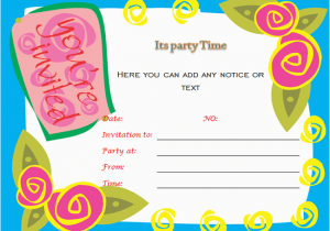 Word Birthday Invitation Template Birthday Party Invitations Microsoft Word Templates