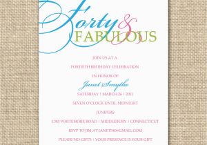 Wording for 40th Birthday Party Invitations 10 Birthday Invite Wording Decision Free Wording